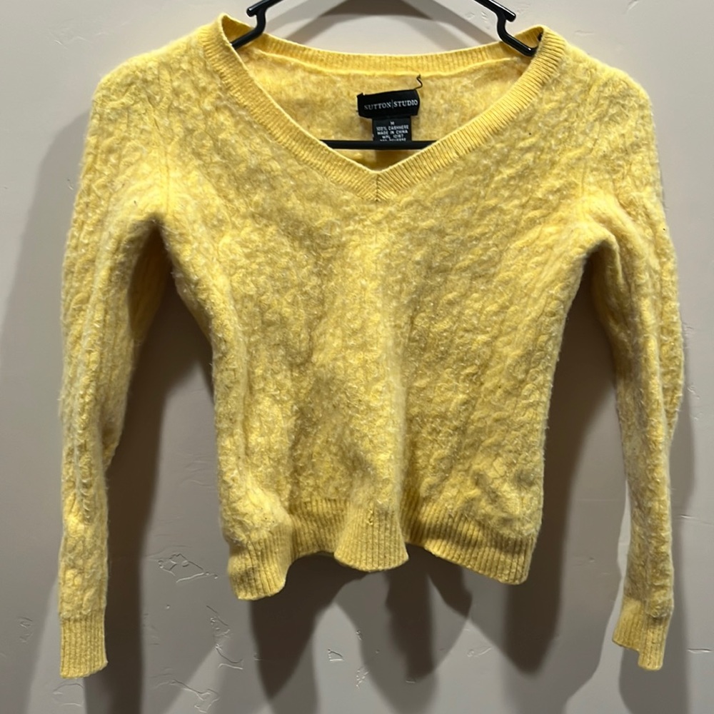 Yellow Crop Sweater